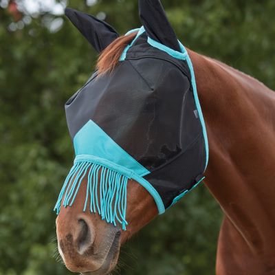 fine mesh fly mask with tassels