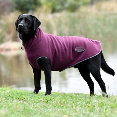 weatherbeeta fleece zip dog coat