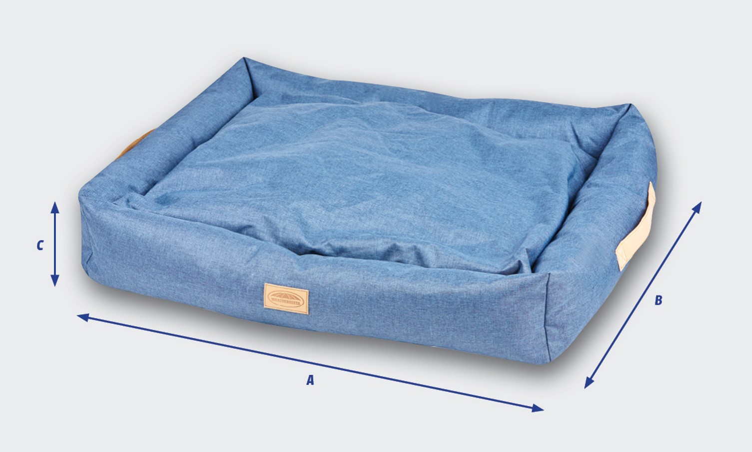 weatherbeeta square denim dog bed size guide